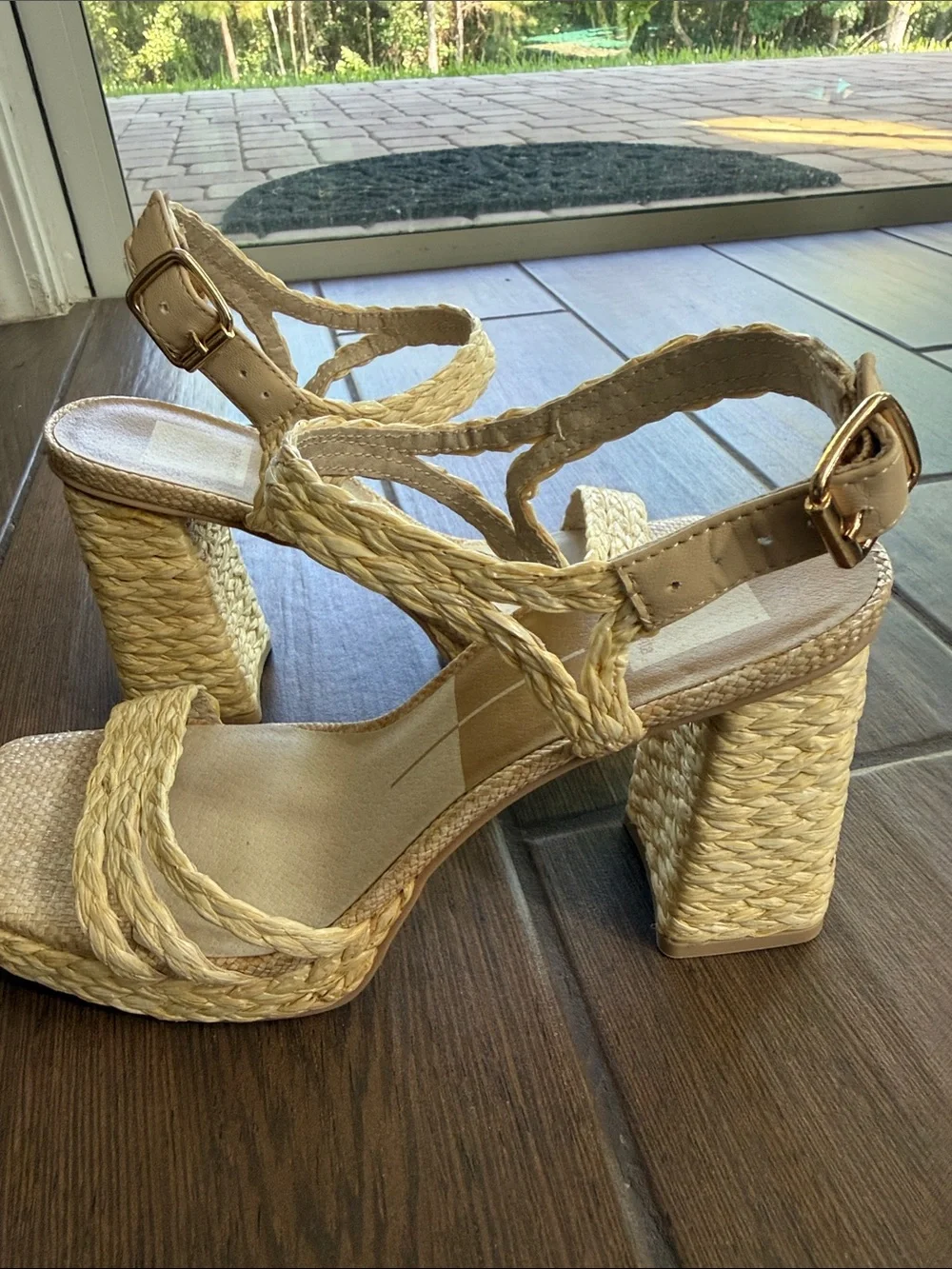 Dolce Vita Natural Braided Wedge Sandals